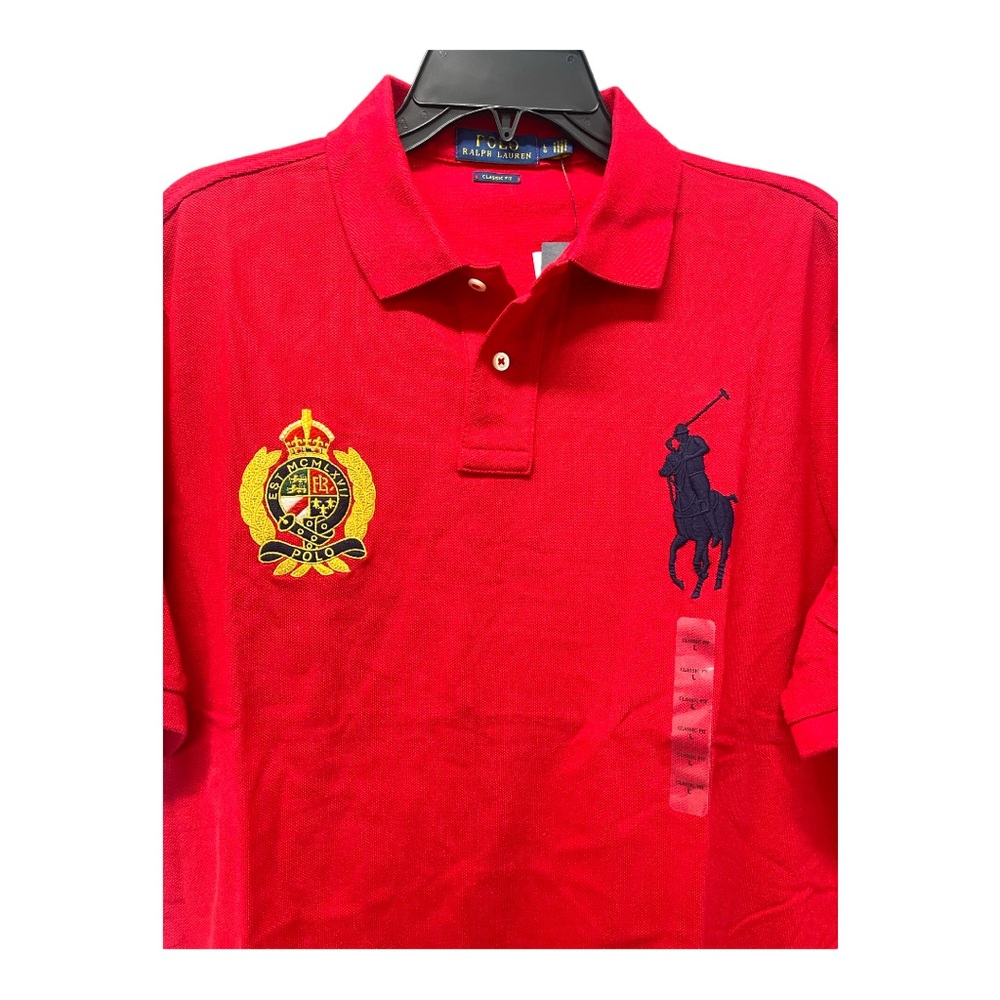 Polo by Ralph Lauren Classic Fit RED Polo Shirt NWT $79 - Picture 2 of 5